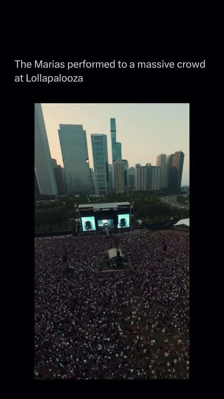Cover for #FirstVideoChallenge The Marias perform to a massive crowd at Lollapalooza