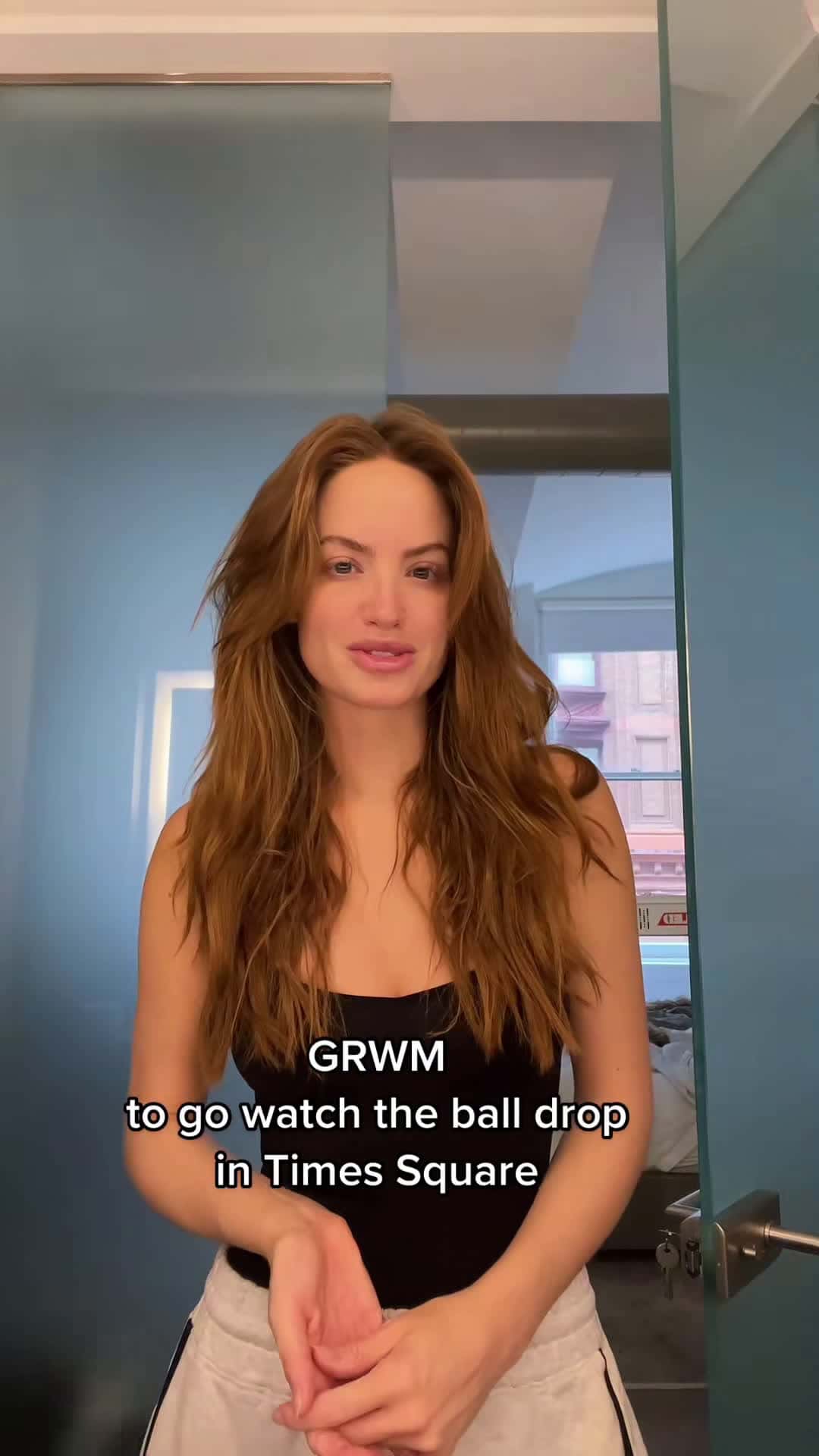 Cover for #grwm to watch the ball drop in TIMES SQUARE for New Years Eve #newyears