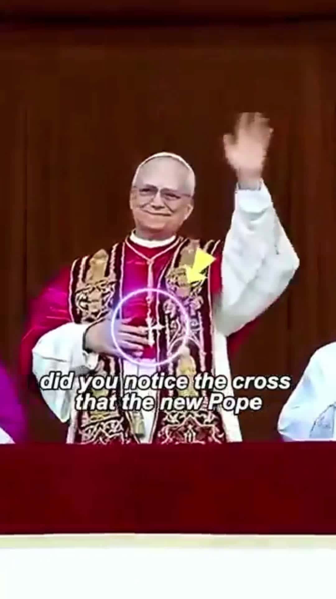 Cover for The cross worn by the new Pope Leo XIV