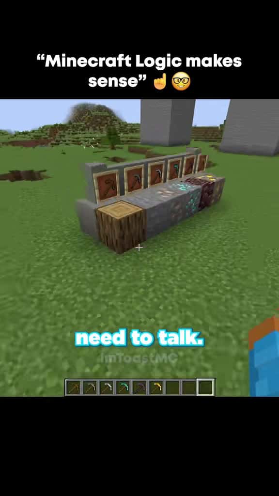 Cover for Mojang logic in Minecraft never fails to surprise 🤓 #Minecraft #GameLogic #MinecraftMemes