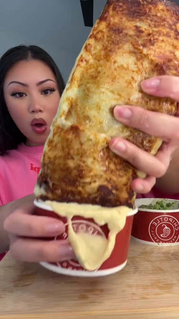 Cover for Grilled cheese Chipotle burrito  omg it was too good  Chipotle  eatwithme mukbang 12142 #trend
