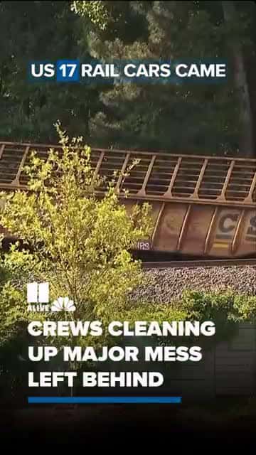 Cover for 17 rail cars derail in southwest Atlant