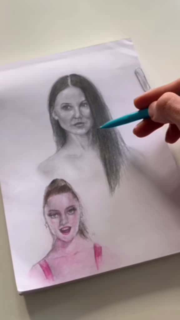 Cover for Haven’t watched the movie yet but for now I just content myself with a little drawing! The soundtrack is dope tho!!! 🔊😌 #drawing #pencildrawing #bicpendrawing #thesubstancemovie #demimoore #sue