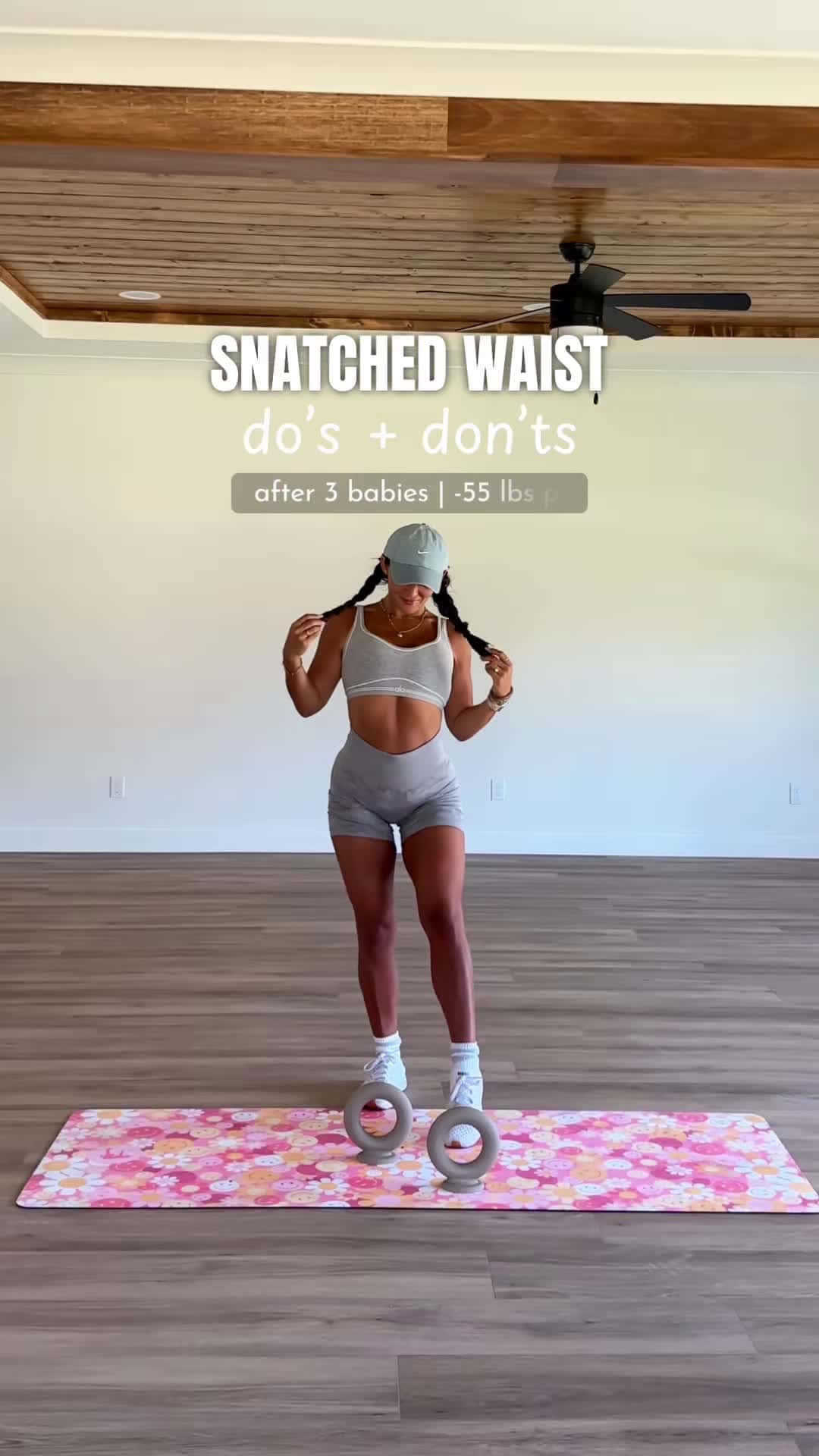 Cover for If your goal is to bring your waist IN, while still strengthening your abdominals—try these ✅ these work the transverse abdominals (muscles that act as a corset)  heavy/frequent oblique work = thicker + stronger waist (nothing wrong with this if it’s your goal) #coreworkout #abworkout #postpartumworkout #diastasisrecti