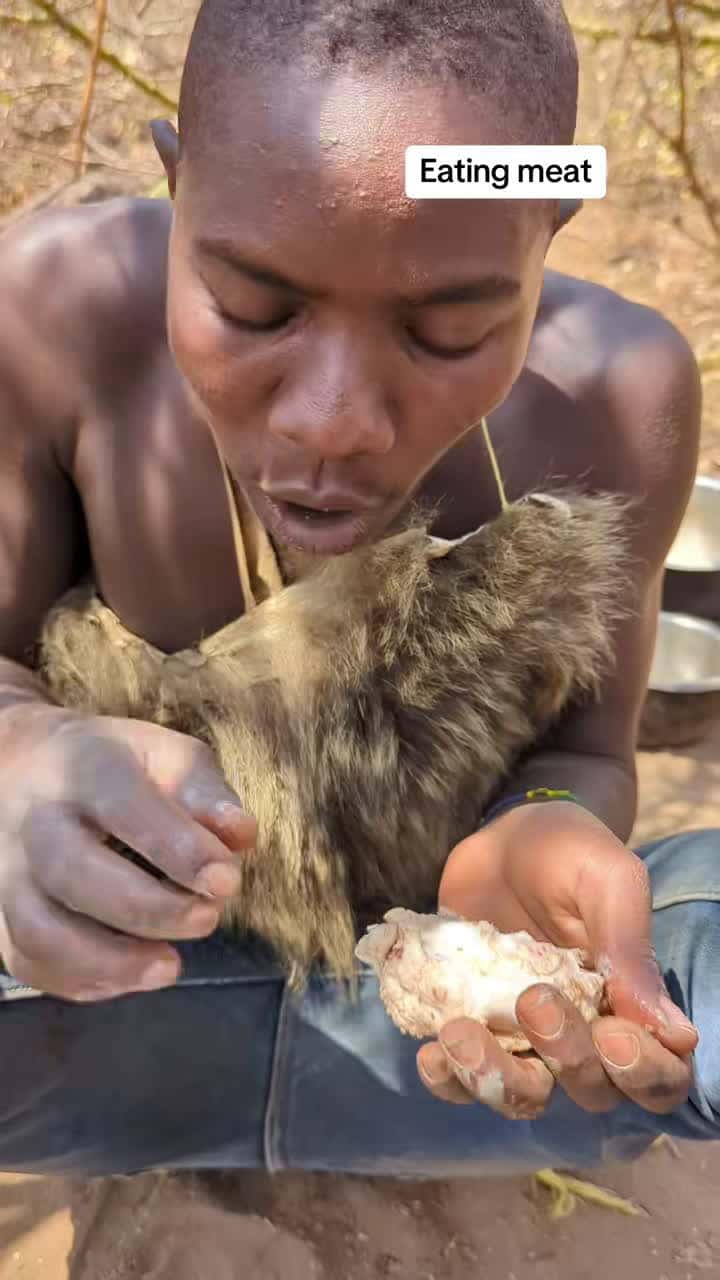 Cover for Hadzabe life is only eating meat every day