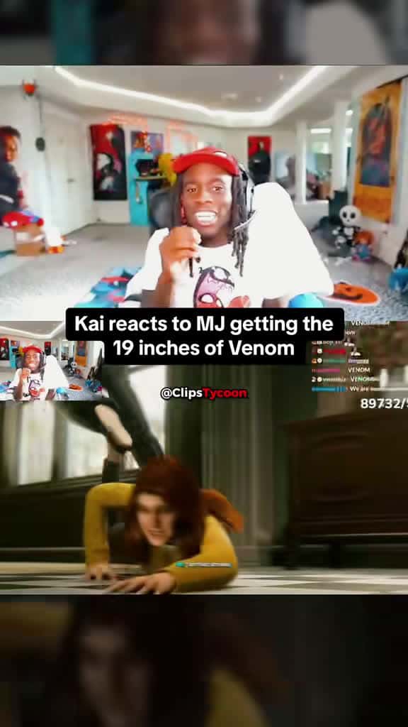 Cover for Kai's Epic Reaction to MJ vs. Venom Showdown in Spider-Man 2! 🤯 #SpiderMan2 #KaiCenat #EpicMoment