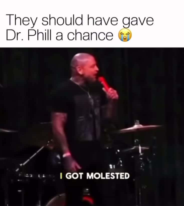 Cover for Dr. Phil put the damn mic down😭