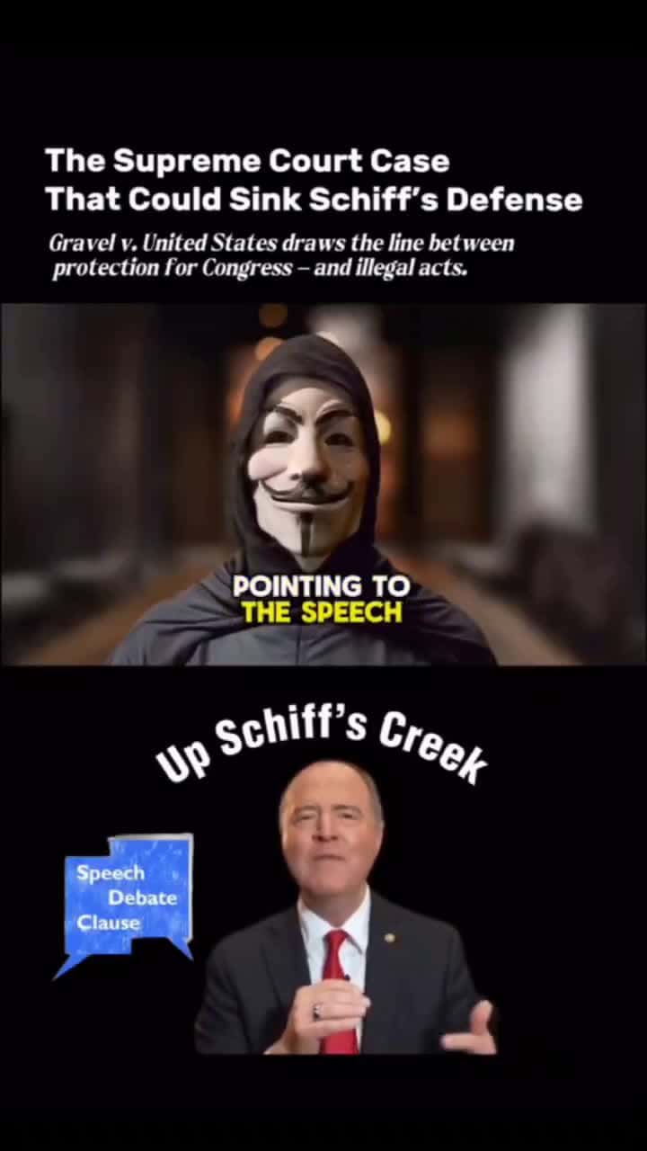 Cover for Schiff’s “immunity” has limitsA whistleblower says Adam Schiff authorized leaks of classified info.The Speech or Debate Clause won’t protect him if Gravel v. United States applies — and Biden’s pardon doesn’t cover 2017.~T e