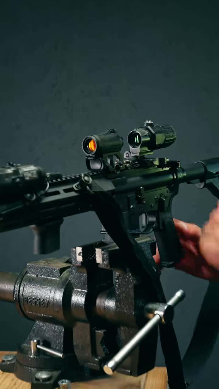Cover for Always experimenting with my rifle build—what’s the next attachment you’re adding? 🔧 #GunBuild #RifleBuild #Tinkering #DIY