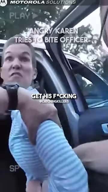 Cover for #CaughtOnCamera Angry Karen Tries to Bite Officer.