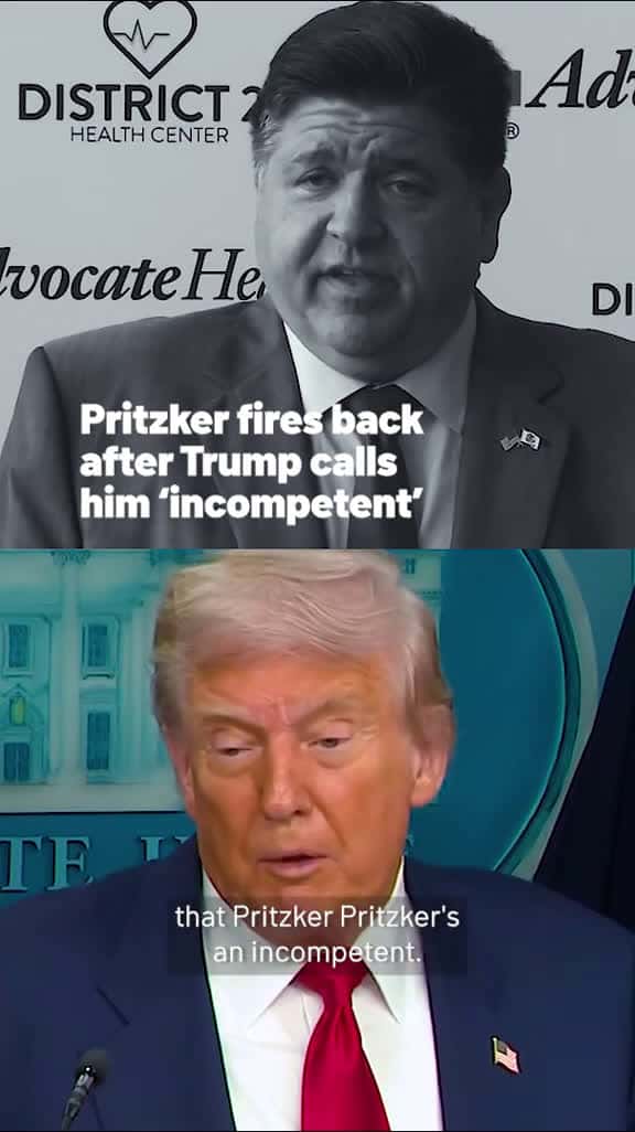 Cover for At a Monday press conference, Gov. Pritzker brushed off Trump’s ‘incompetent’ jab, saying he rejects the criticism and adding that Trump 'cheats at golf.' #pritzker #trump #donaldtrump #illinois #govenor created by NBC Chicago ...