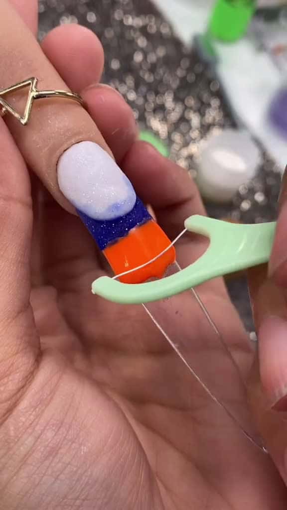Cover for Color Slicing 💙 Acrylic Nail 💅🏽 #nails #nailtutorial #acrylic #acrylicnails #satisfying #scoopz  #viral 