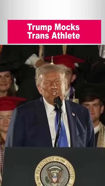 Cover for Trump Mocks Trans Athlete, Crowd Laughs