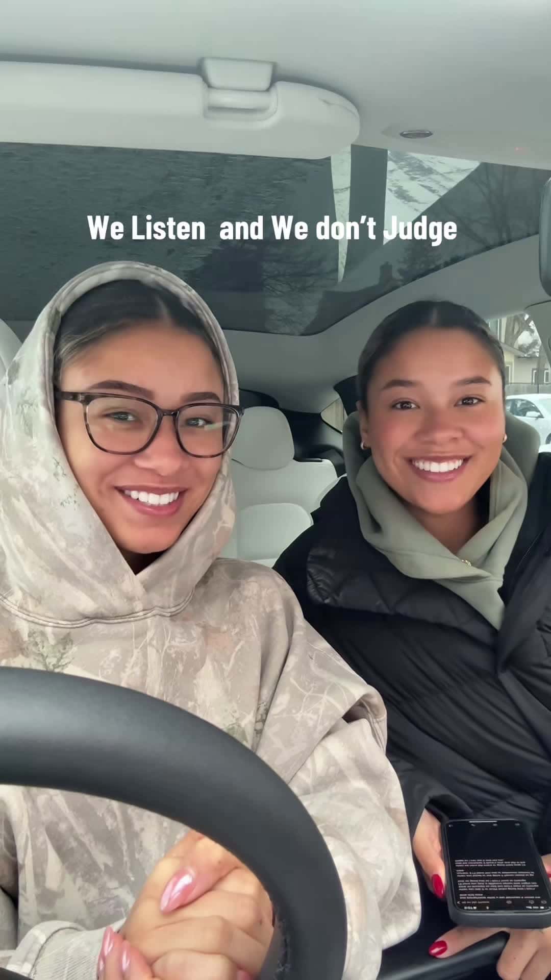 Cover for We listen and WE JUDGE😭😭😭 #fyp #twins #sisters