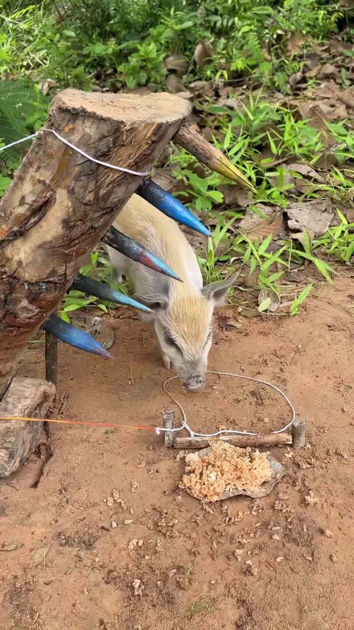 Cover for Build Unique Primitive Wild boar Trapping Tool Using Wood #wildboar  #wildpig #pigtrap #wildboartrap #pig #trap