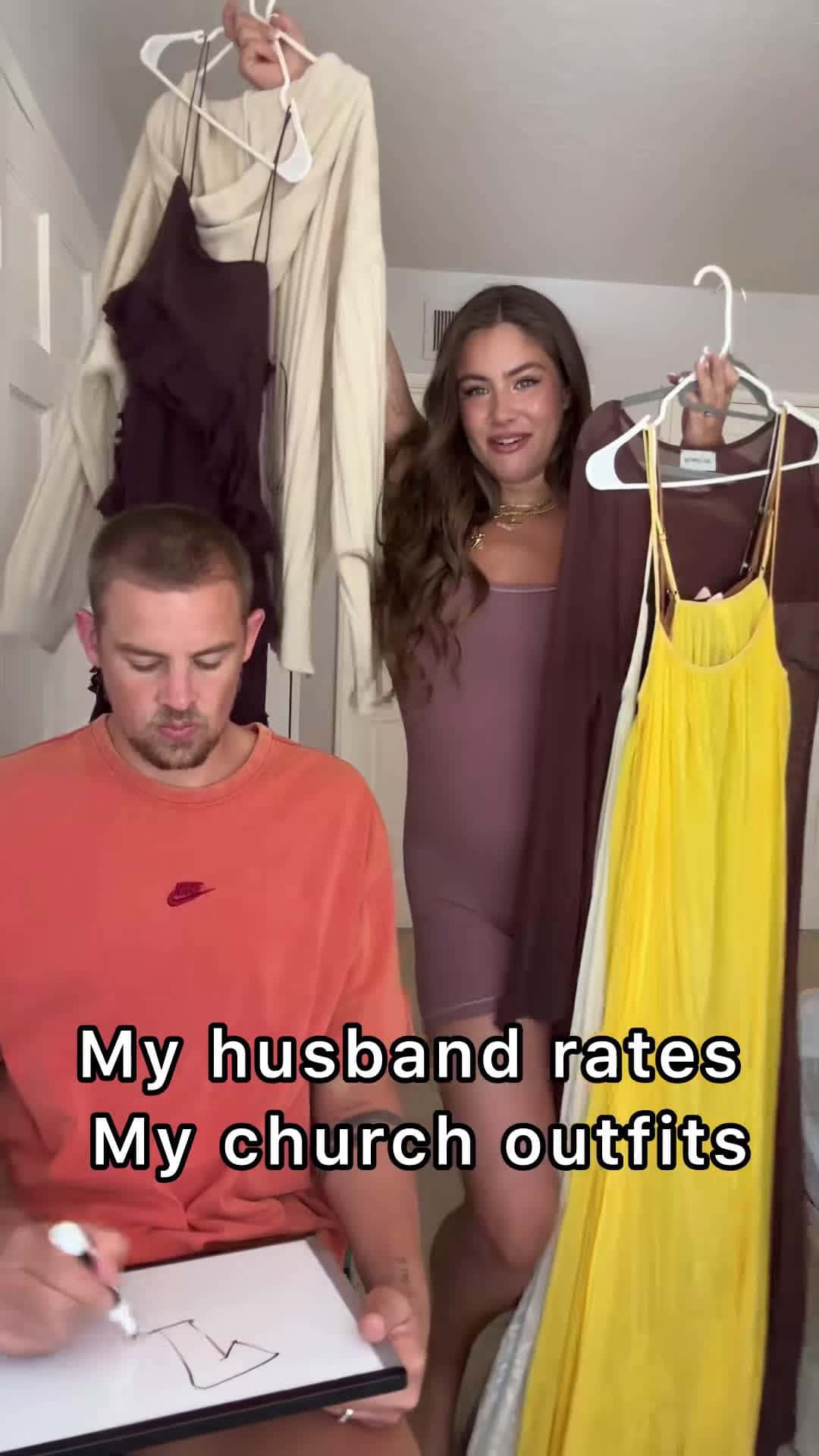 Cover for My husband rates my Church outfits ootd grwm couplegoals