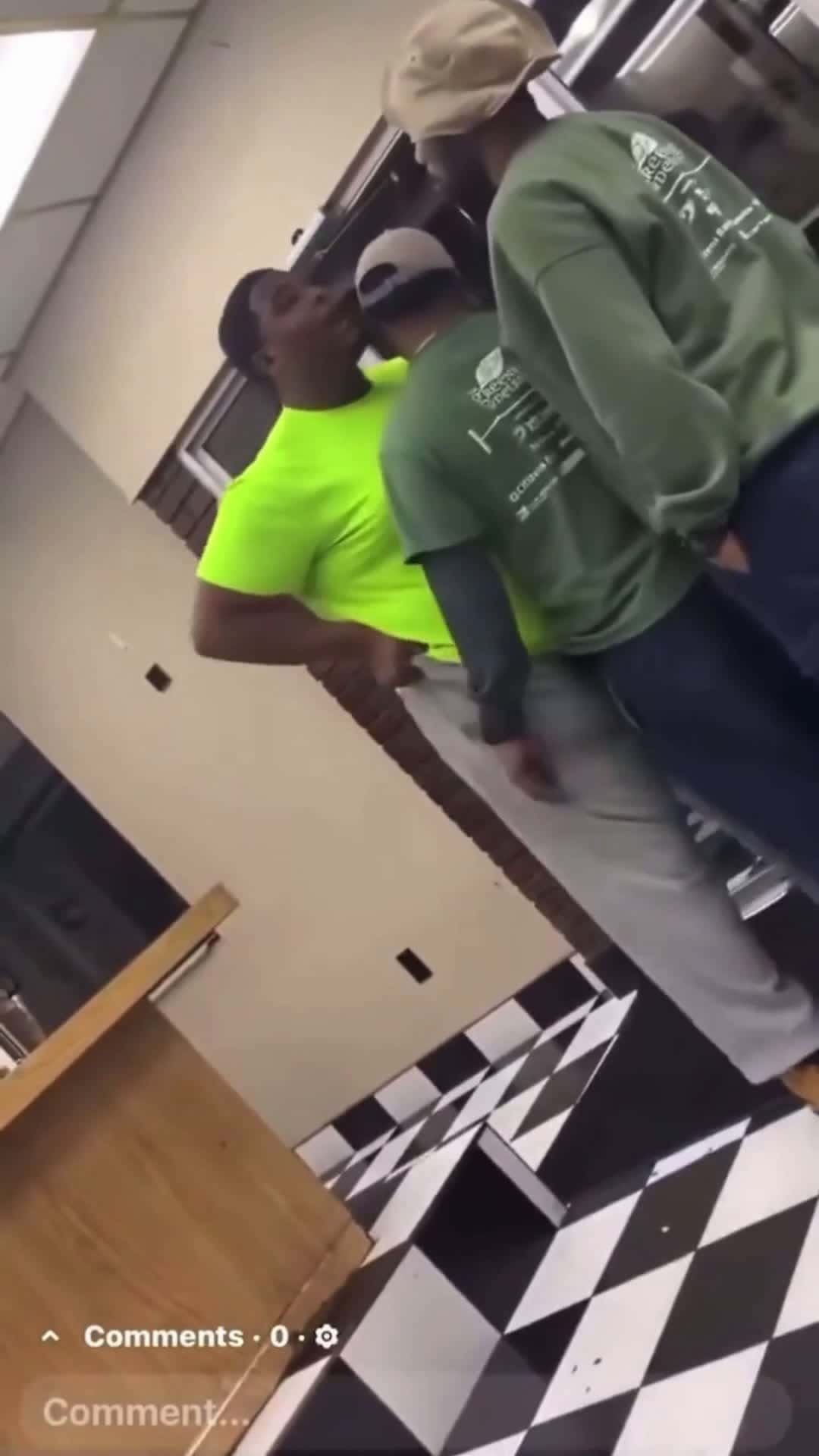 Cover for Wild 2-on-1 fight breaks out in diner! 🍽️🥊 #FightNight #DinerDrama #CaughtOnCamera