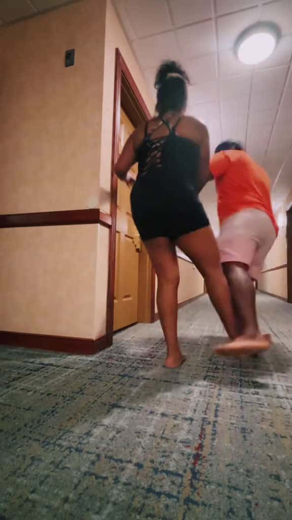 Cover for Couple Play Wrestles Outside Of Hotel Room!