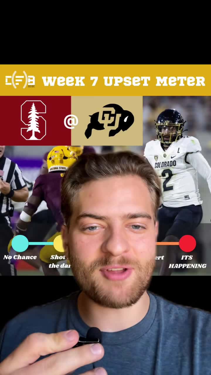 Cover for Week 7 upset alert meter is here - will your team pull the upset this weekend? ⚠️🏈 #CollegeFootball #CFB #UpsetAlert #Football