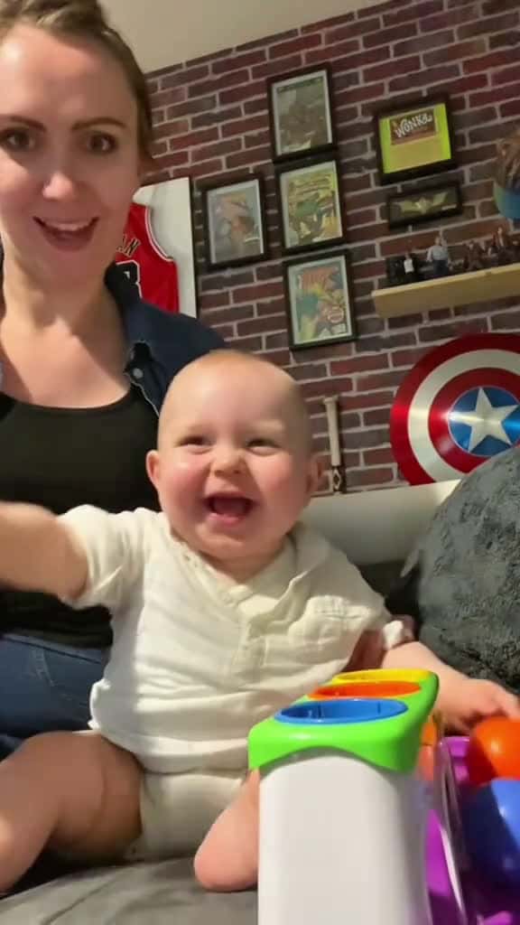 Cover for baby laugh  toddlerreaction baby cutebaby laugh kidstiktok foryou fyp funyy video 23542 #us