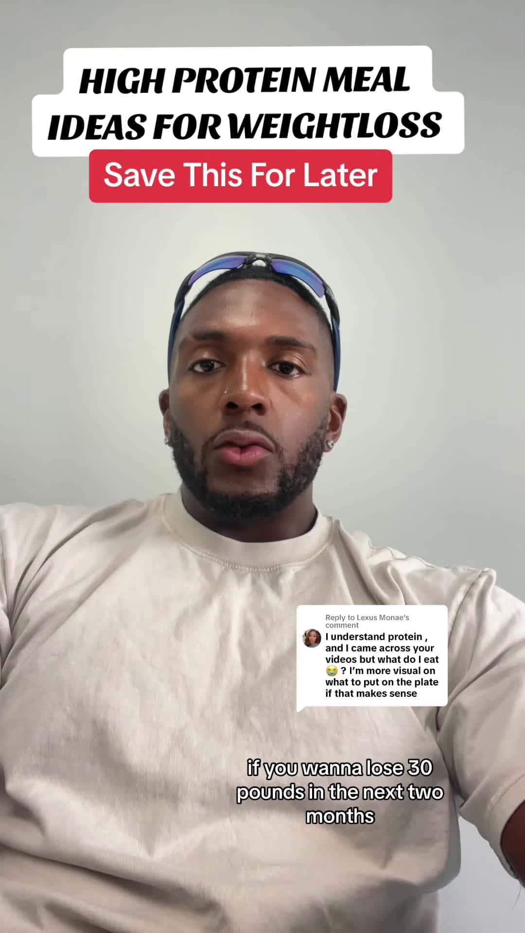 Cover for Replying to @Lexus Monae #greenscreen High Protein Meal Ideas To Lose Weight Before The Summer💪🏿 Let Me know what you guys in a day🤘🏾#mealplan #weightloss #weightlosstransformation #summerbody  @K’von • Weight Loss Trainer🔥