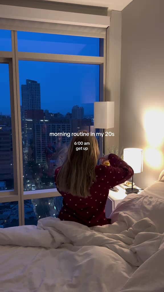 Cover for timestamped 6am morning routine  with original sound and asmr dailyvlog morningin 06207 #american