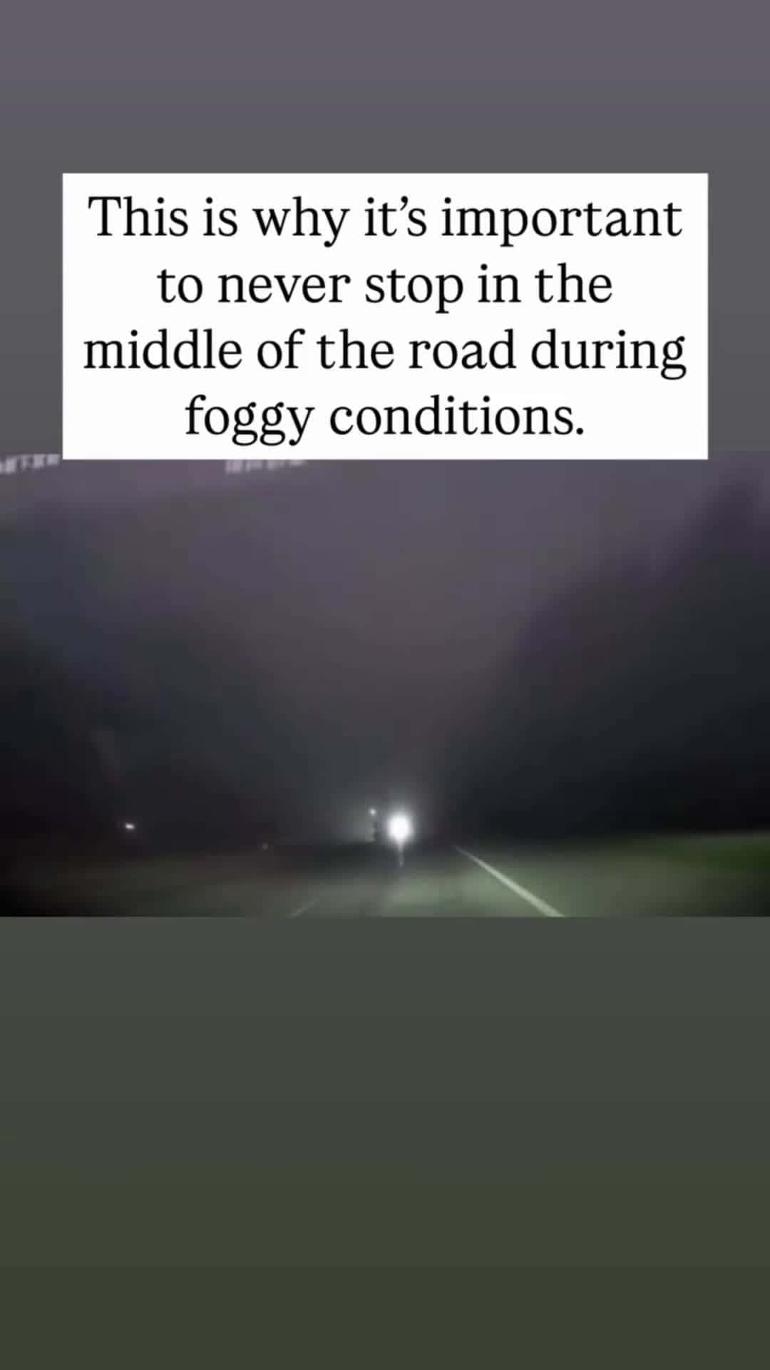 Cover for Stopping in the middle of the road during foggy conditions is extremely dangerous—drivers behind you may not see your vehicle in time, increasing the risk of a serious crash. Stay safe by pulling over to a s