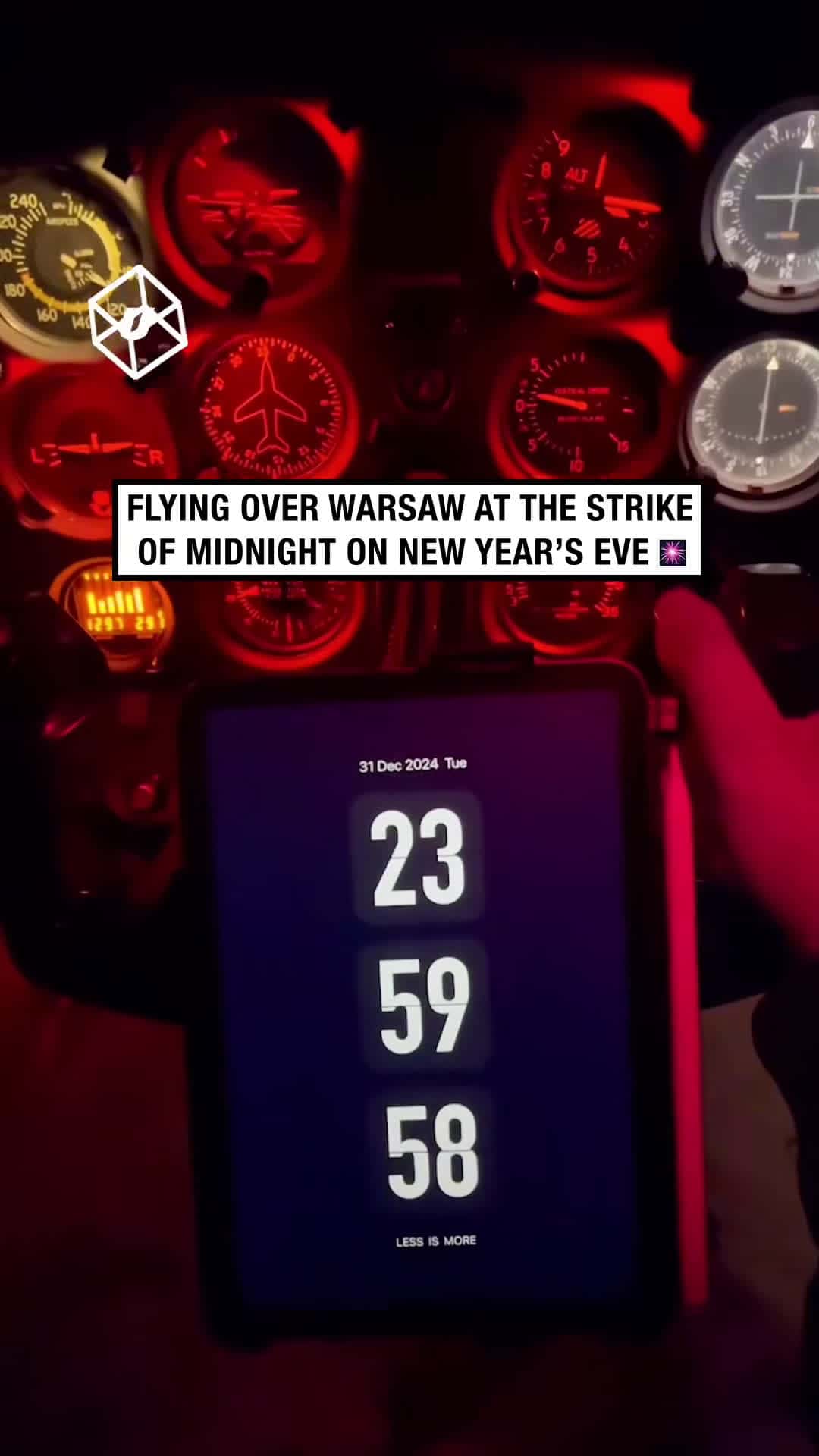 Cover for This just looks spectacular!! 😲🎆 🎥: IG / dimaviator #UNILAD #wow #plane #air #sky #newyears #fireworks #poland #warsaw
