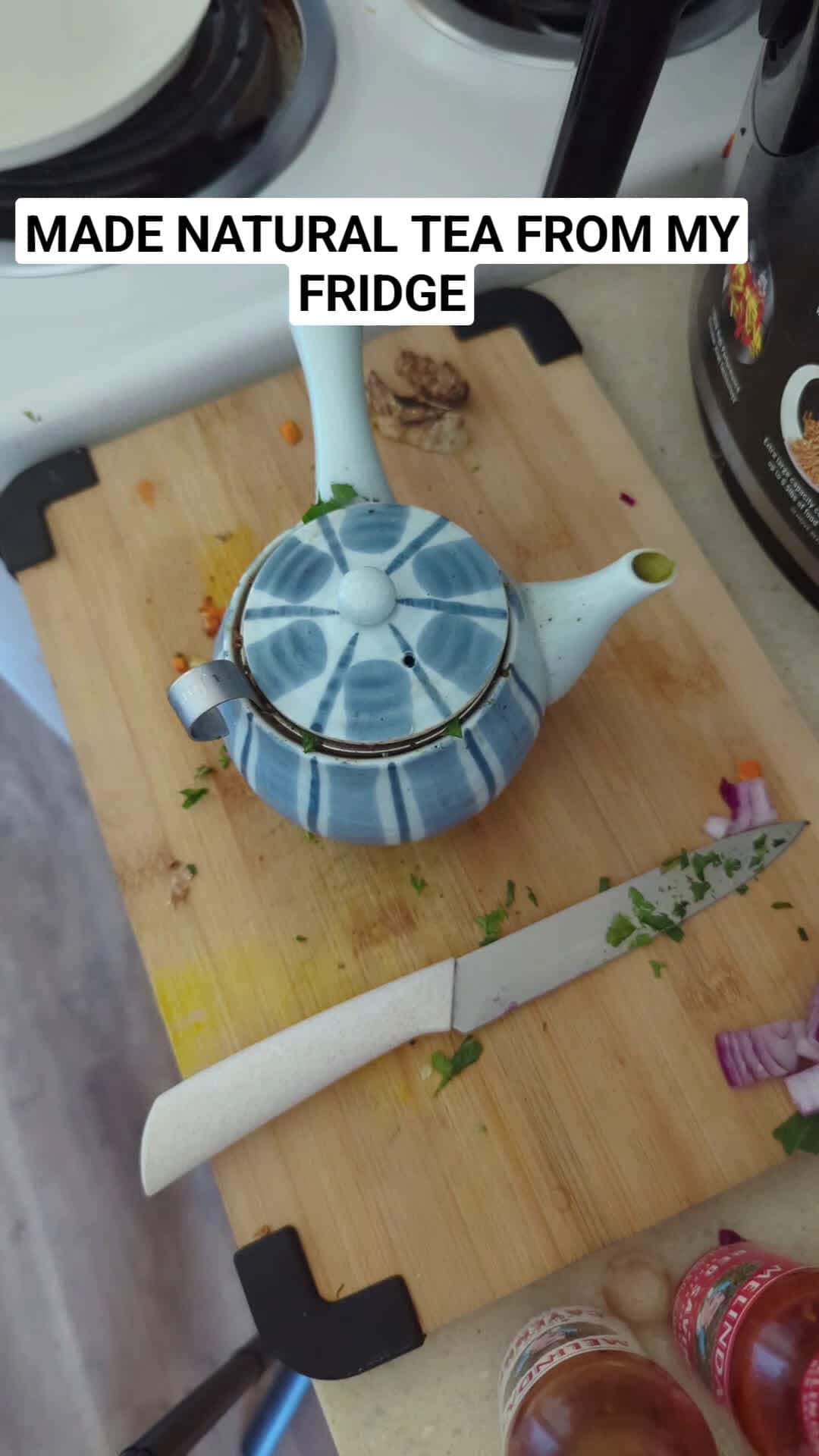 Cover for Why men should not be in the kitchen.U dont see the  mess I made.Bit wevr inventive- perfect for cleanse and parasites!  #life #herbaltea #drinks #health 