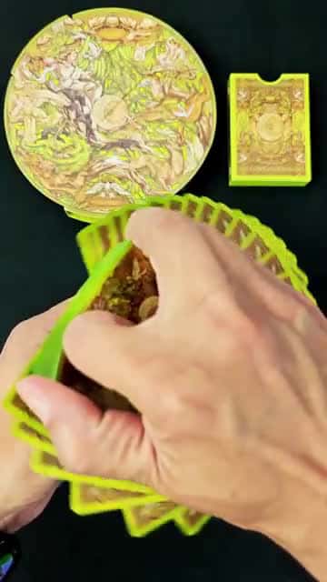 Cover for Green holo Artemis playing cards
