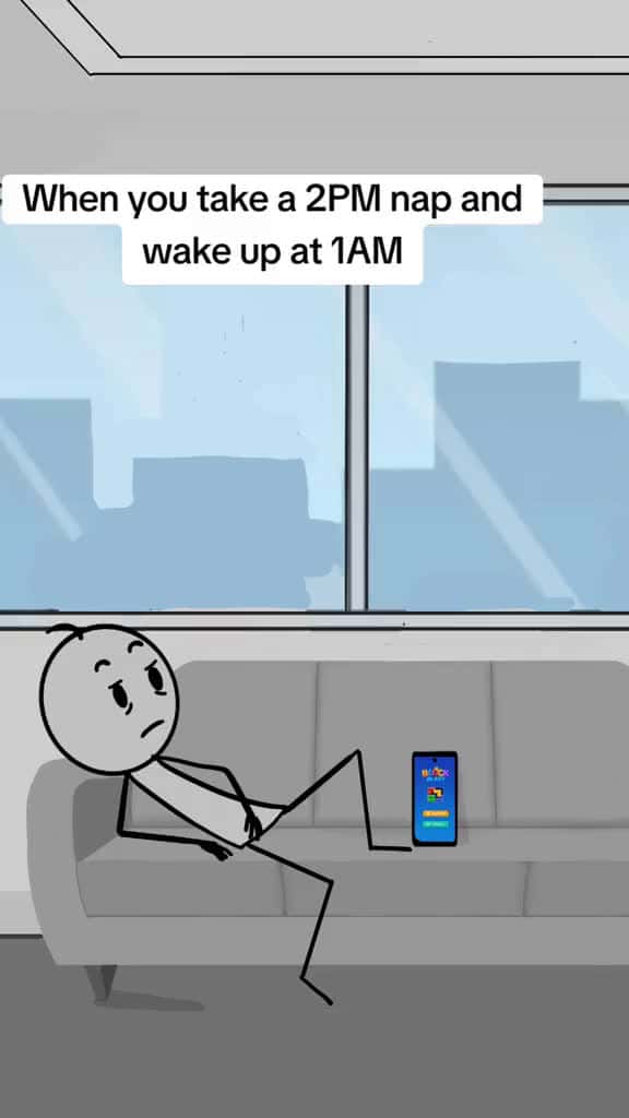 Cover for When you take a 2 Pm nap and wake up at 1 AM blockblast nap sleep relatable fyp foryou tre 59297 #ilovescoopz