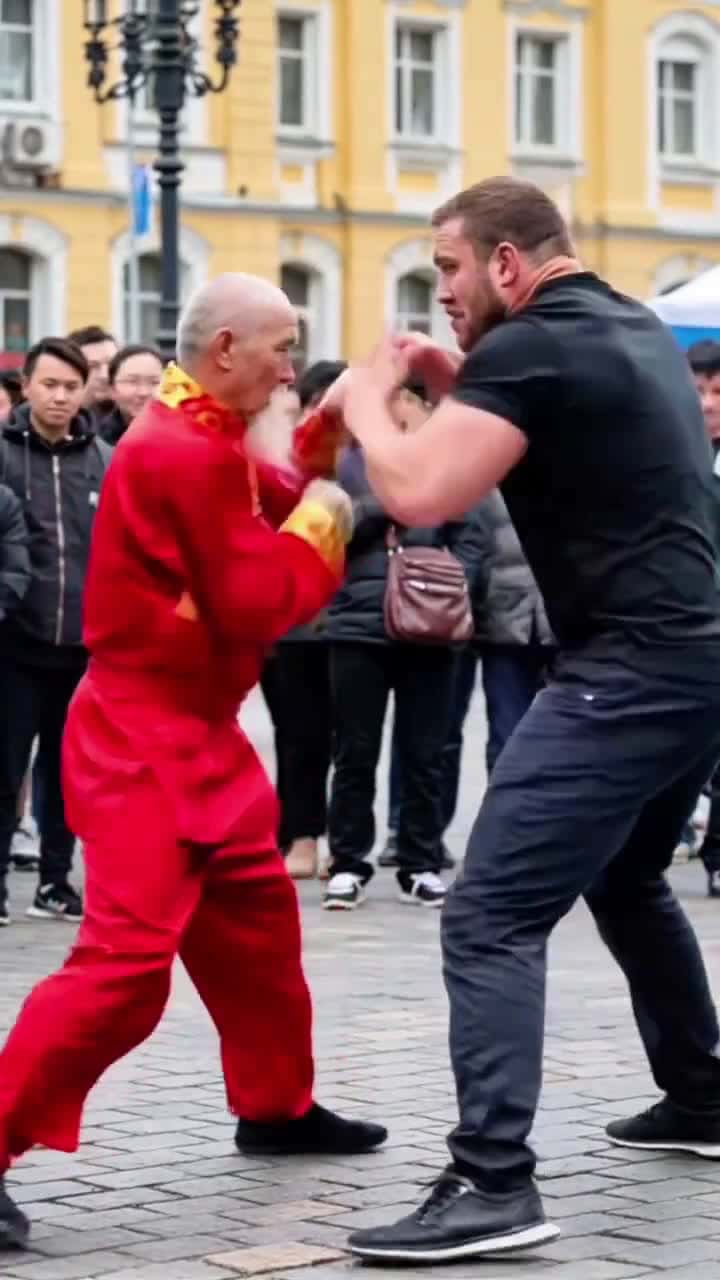 Cover for AI video: The old man delivers a meat - punching visual spectacle! Truly an exemplary figure! #Fighting#Match#Fun#Inspiration#AI