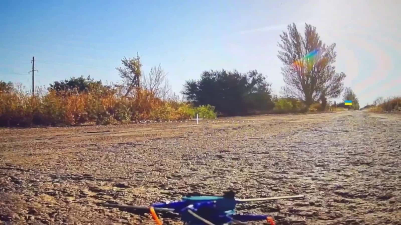 Cover for Ukrainian soldier escapes a sudden kamikaze drone attack while riding his bike 🚲💥 #Ukraine #CombatFootage #Drones #WarZone