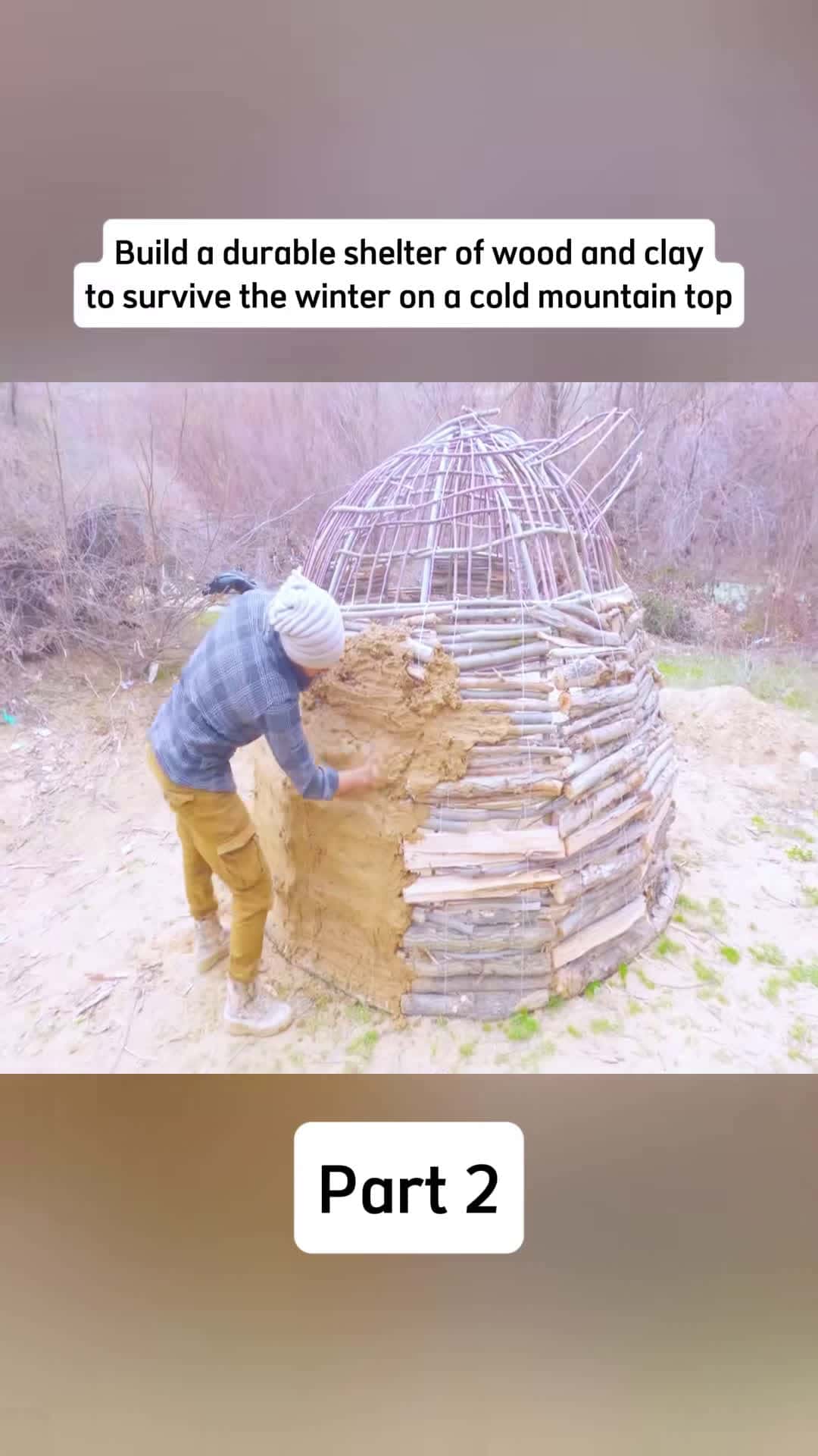 Cover for Part 2 #bushcraft #build #building #outdoors #camping #solocamping #survival #shelter #survivalskills #skills #fyp