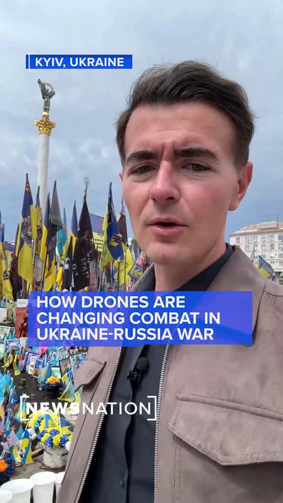 Cover for It's been 3 1/2 years since fighting began between Russia and Ukraine, and warfare has evolved since then. Now, the two countries are implementing drones into combat and changing strategies on the battlefield. @robertshermantv ...