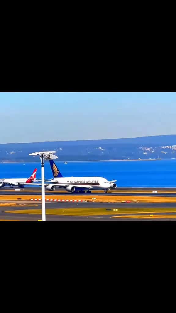 Cover for The takeoff of the Qantas and Singapore Airlines Airbus A380 AirbusA380 QantasAirways Sing 18978 #trend