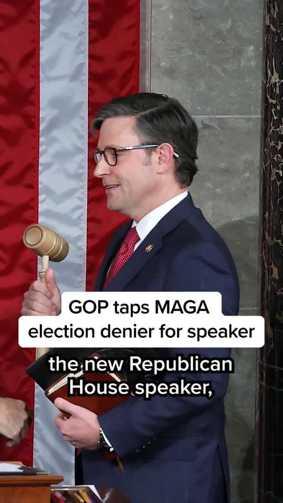 Cover for The GOP voted in Republican Rep. Mike Johnson as the new House speaker ending 22 days of a 01550 #ilovescoopz