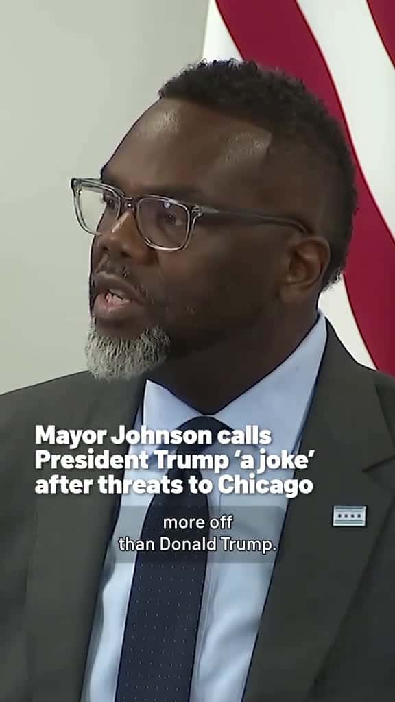Cover for After President Donald Trump announced the deployment of the National Guard in D.C., he warned that a city like Chicago could be next. The president also called Chicago Mayor Brandon Johnson and Illinois Governor JB Pritzker 'i...