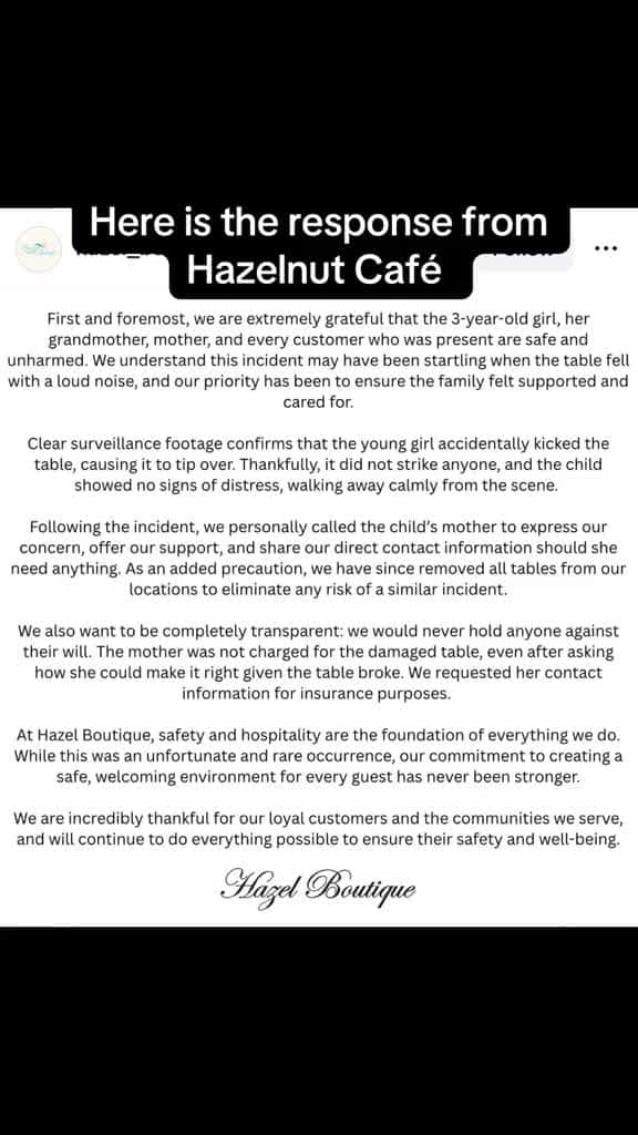 Cover for Hazel Boutique's Apology for Toddler Mishap