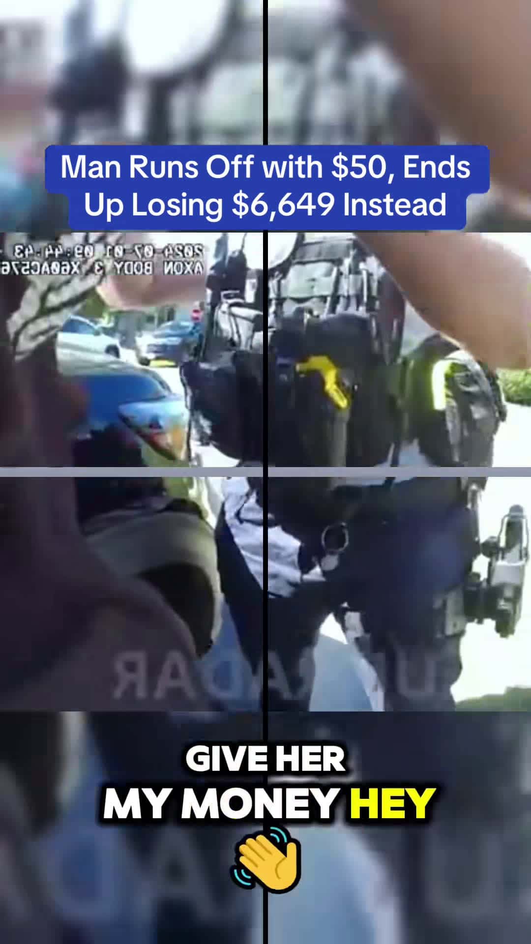Cover for Man Runs Off with $50, Ends Up Losing $6,649 Instead #bodycam  