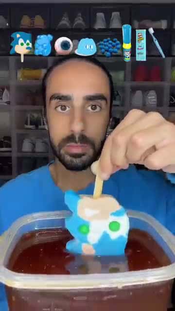 Cover for Food ASMR Eating all Blue Snacks! #asmr
