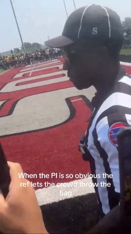 Cover for My guy LAUNCHED the penalty flag. 😭🤣 (@Jeremi Barnes) #football #funny #ref #friends #footballtiktok  created by House of Highlights with House of Highlights’s original sound