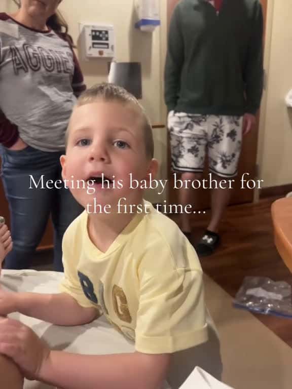 Cover for Baby brother was only 2 hours old baby brother Siblings babyboy 07406 #us