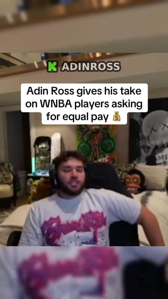 Cover for Adin Ross gives his take on WNBA players asking for equal pay  adinross fyp 56213 #america