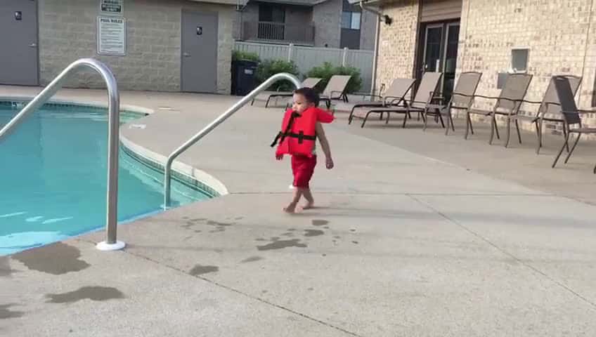 Cover for Swimming for the first time  #kids