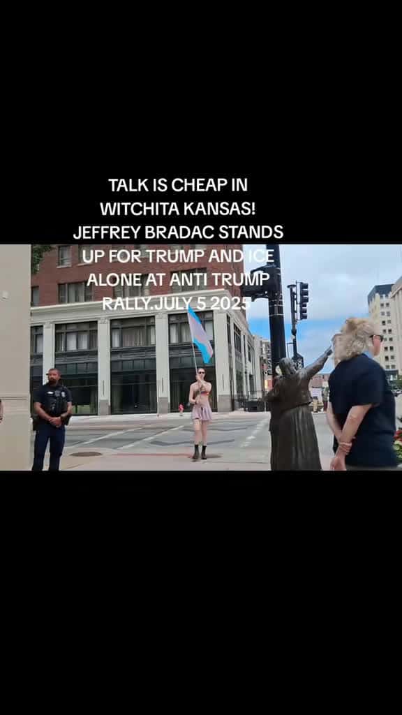 Cover for One Man vs. The Rally: Jeffrey Bradac Stands Solo at Anti-Trump Event in Wichita! 🇺🇸 #Trump #MAGA #Wichita