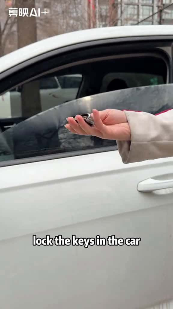 Cover for The car key is locked in the car one minute to solve tiktok howto cartok car automotive dr 85150 #nicevideo