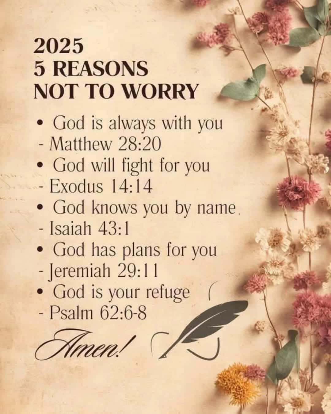 Cover for 5 Reasons Not To Worry in 2025 🙏🏽#faith #christian #christiantiktok #christianity #Jesus #Yeshua 