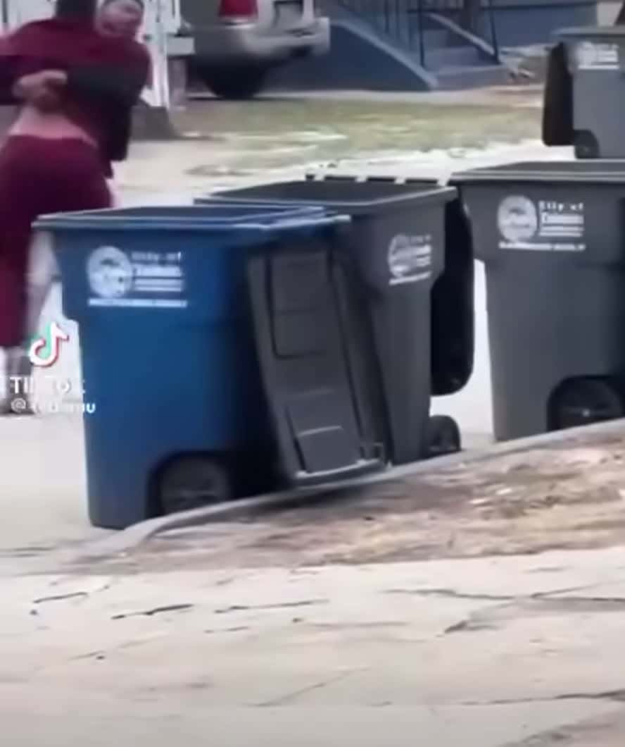Cover for #CaughtOnCamera two dudes fighting and one got put in the TRASH BIN 😂🥴🤯👀😭 must watch !!!!
