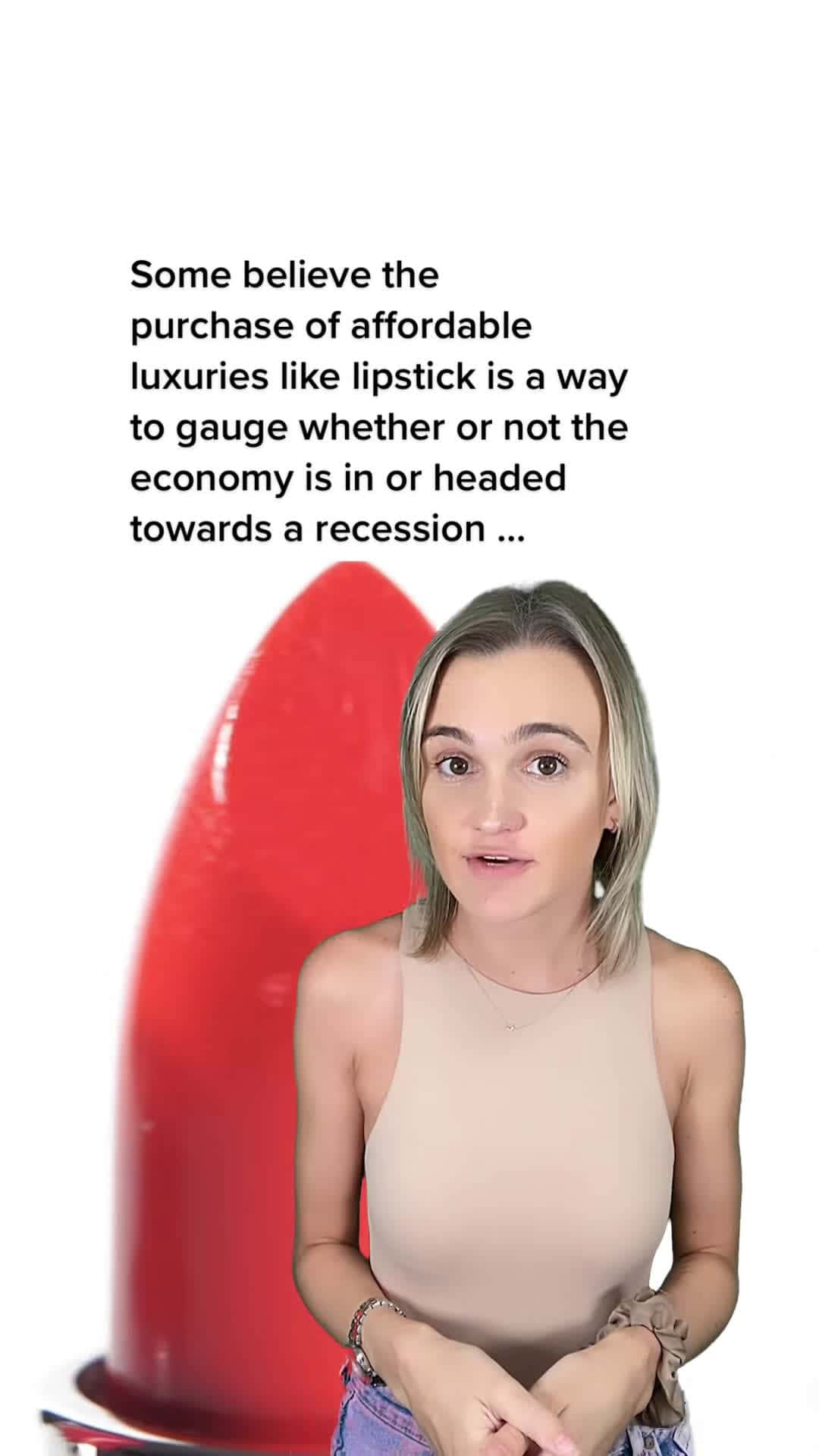Cover for Some believe the “lipstick index” and purchase of affordable luxuries might be an indicator of economic health. Let us explain the theory … #learnontiktok #fyp